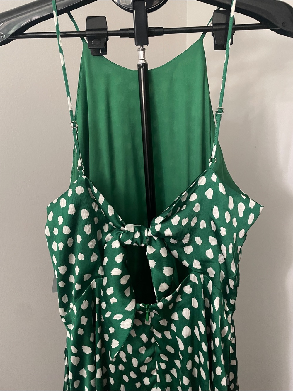 Betsey Johnson white polka dot and Green halter top dress - Picture 5 of 8